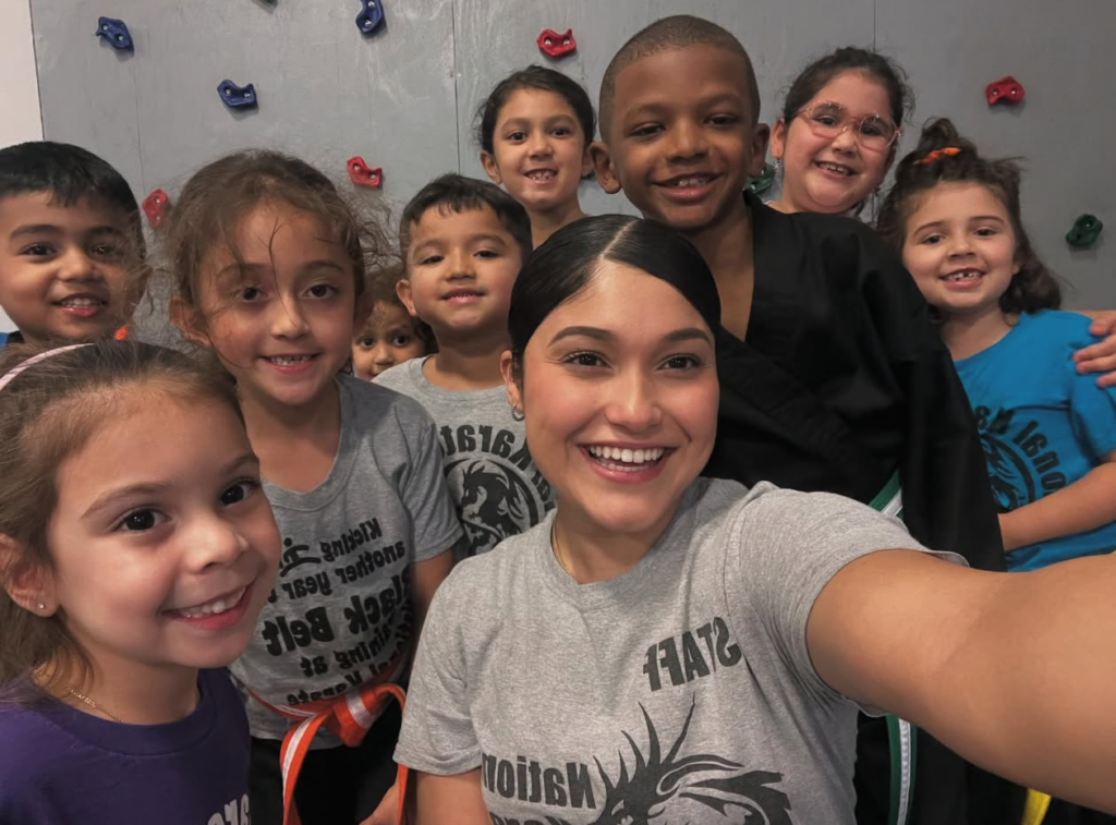 Kids in Cutler Bay martial artsclass improving focus, discipline, and listening skills through martial arts training